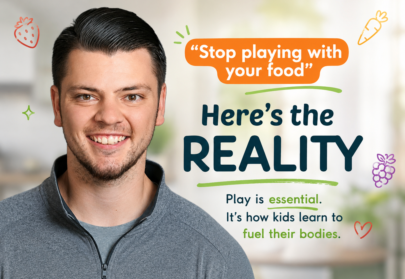 Stop Playing With Your Food resource featuring Christopher Q. Peterson, MS, RDN